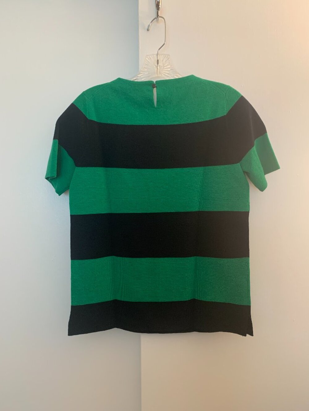 J. Crew rugby striped sweater with embellished crystal jeweled neckline - Picture 3 of 7